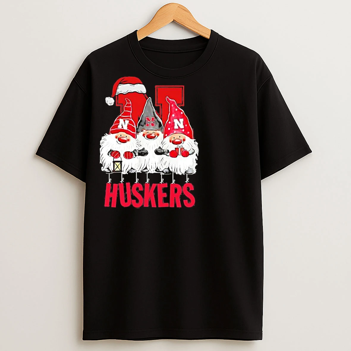 Classic Gnomes X Nebraska Huskers Merry Christmas T Shirts
