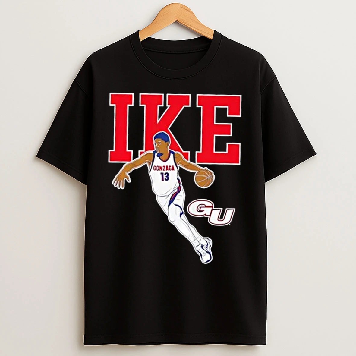 Classic Gonzaga Bulldogs Basketball Graham Ike Name Pose T Shirts