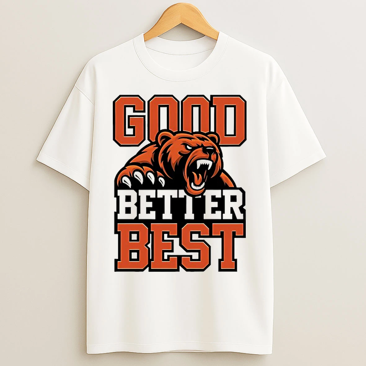 Classic Good Better Best Bears Football T Shirts