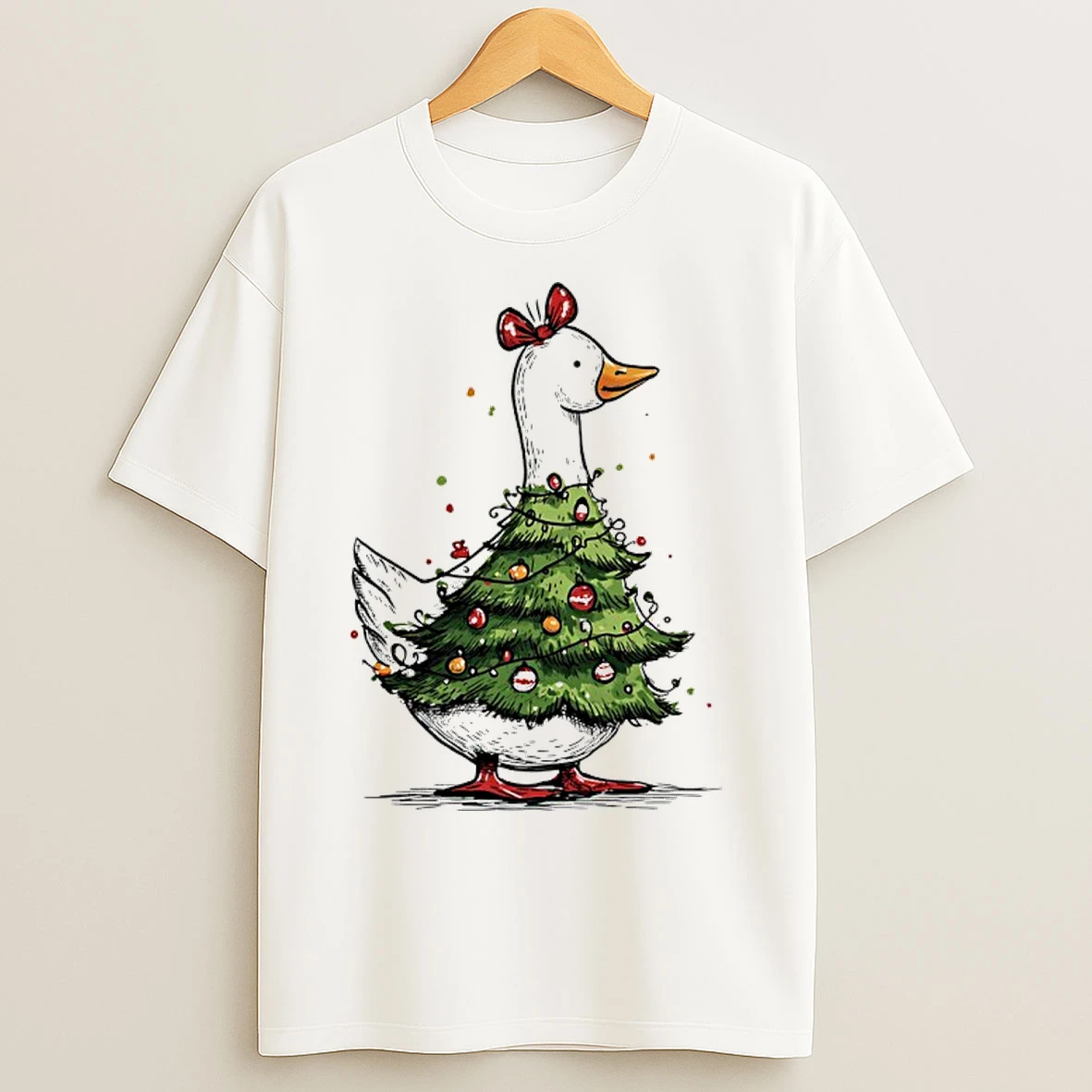 Classic Goose Christmas Tree 2025 T Shirts