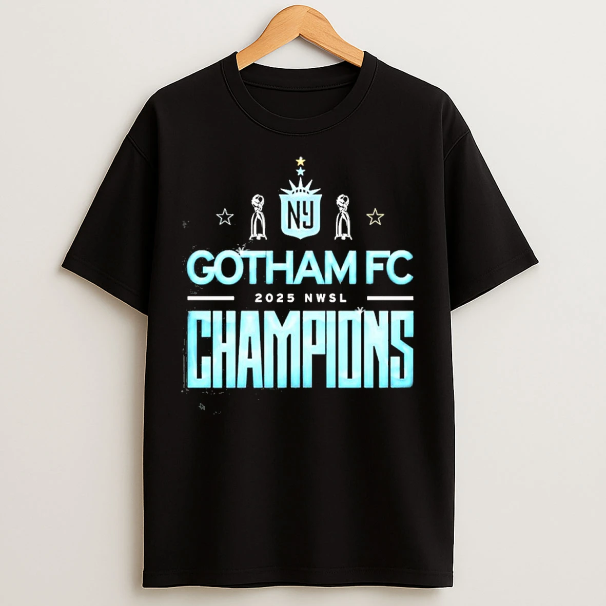 Classic Gotham Fc 2025 Nwsl Champions Locker Room T Shirts