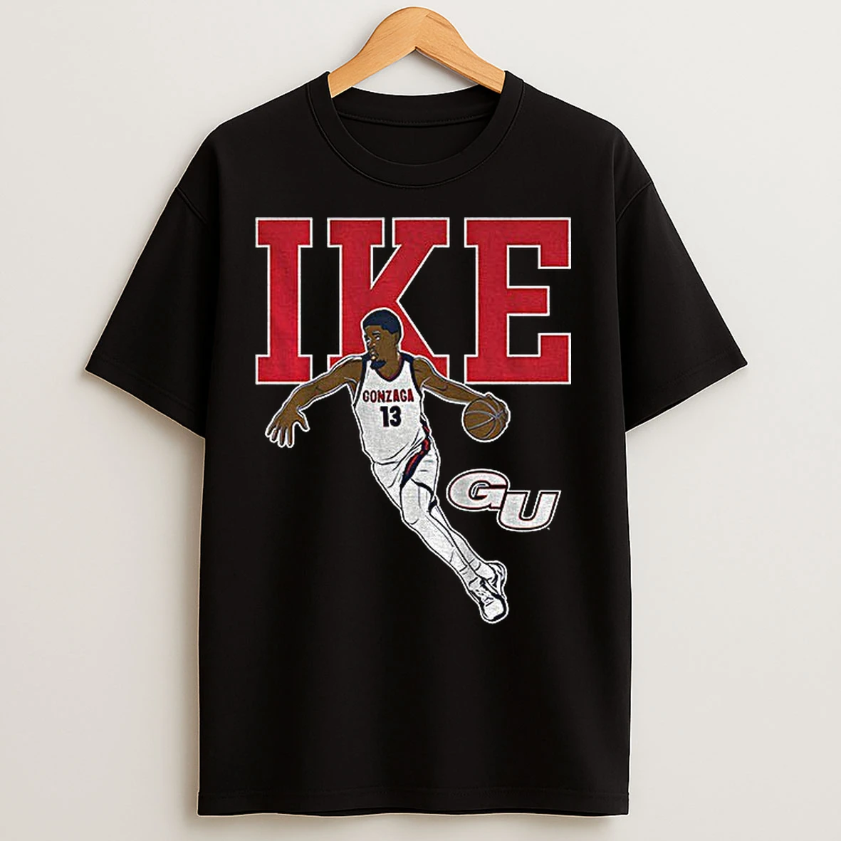 Classic Graham Ike Name Pose Gonzaga Bulldogs Basketball West Coast Conference T Shirts