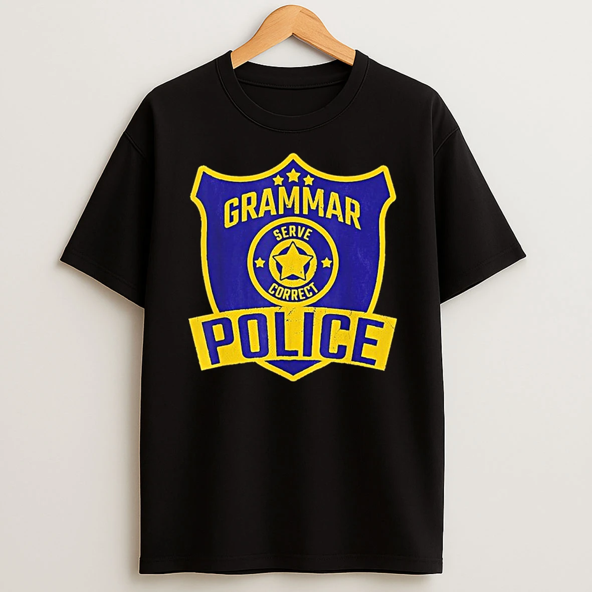 Classic Grammar Police Serve Correct T Shirts