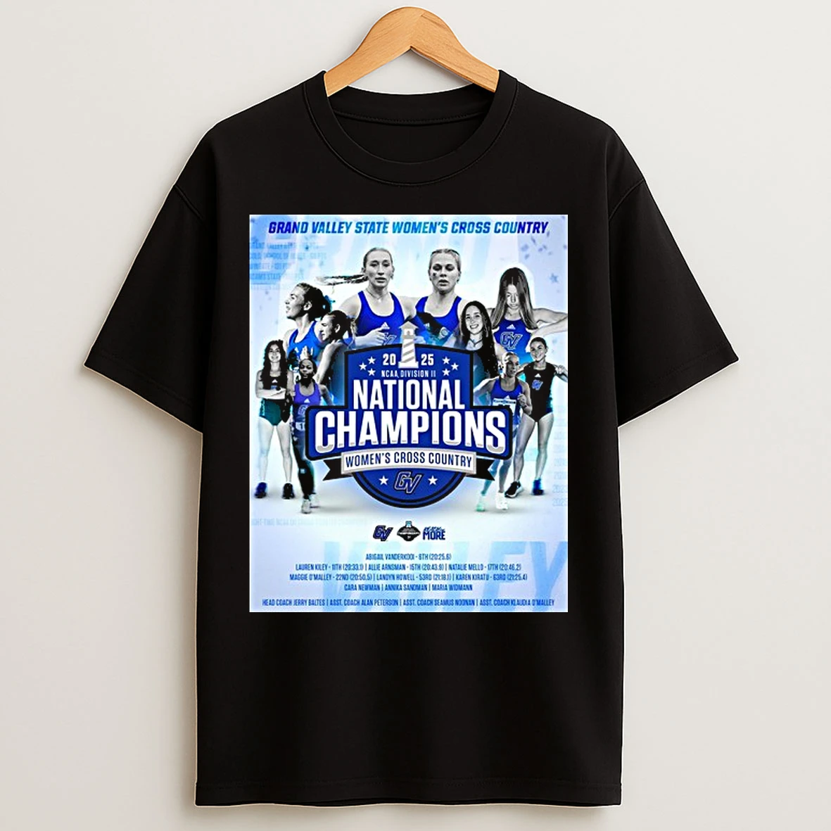 Classic Grand Valley State 2025 Dii Womens Cross Country Champions T Shirts