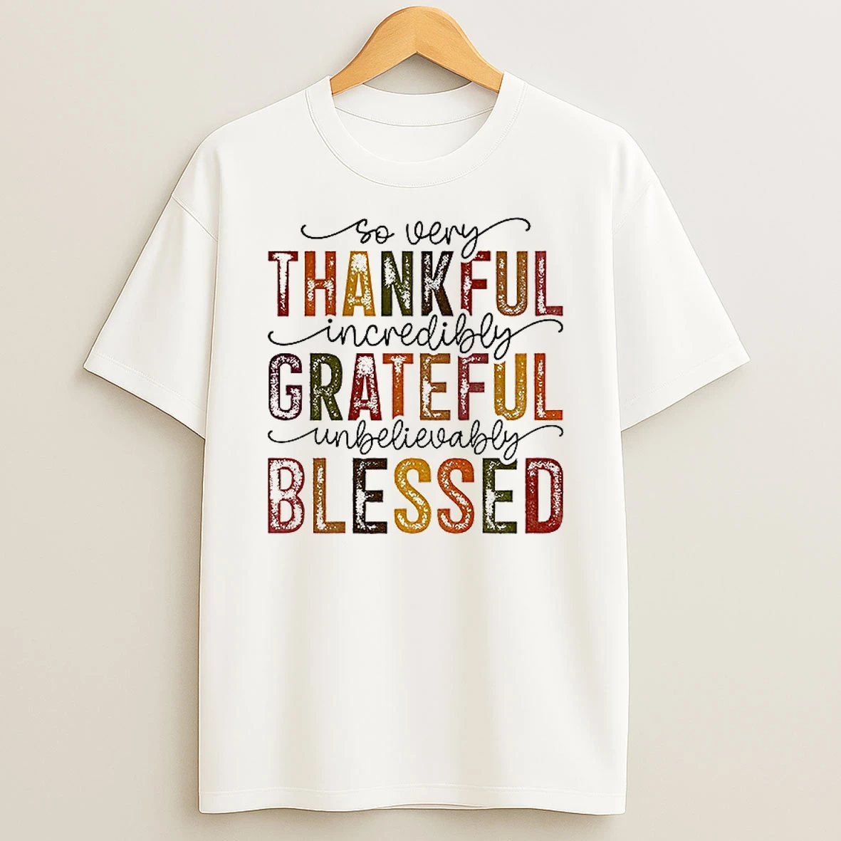 Classic Grateful Thankful Blessed Thanksgiving T Shirts