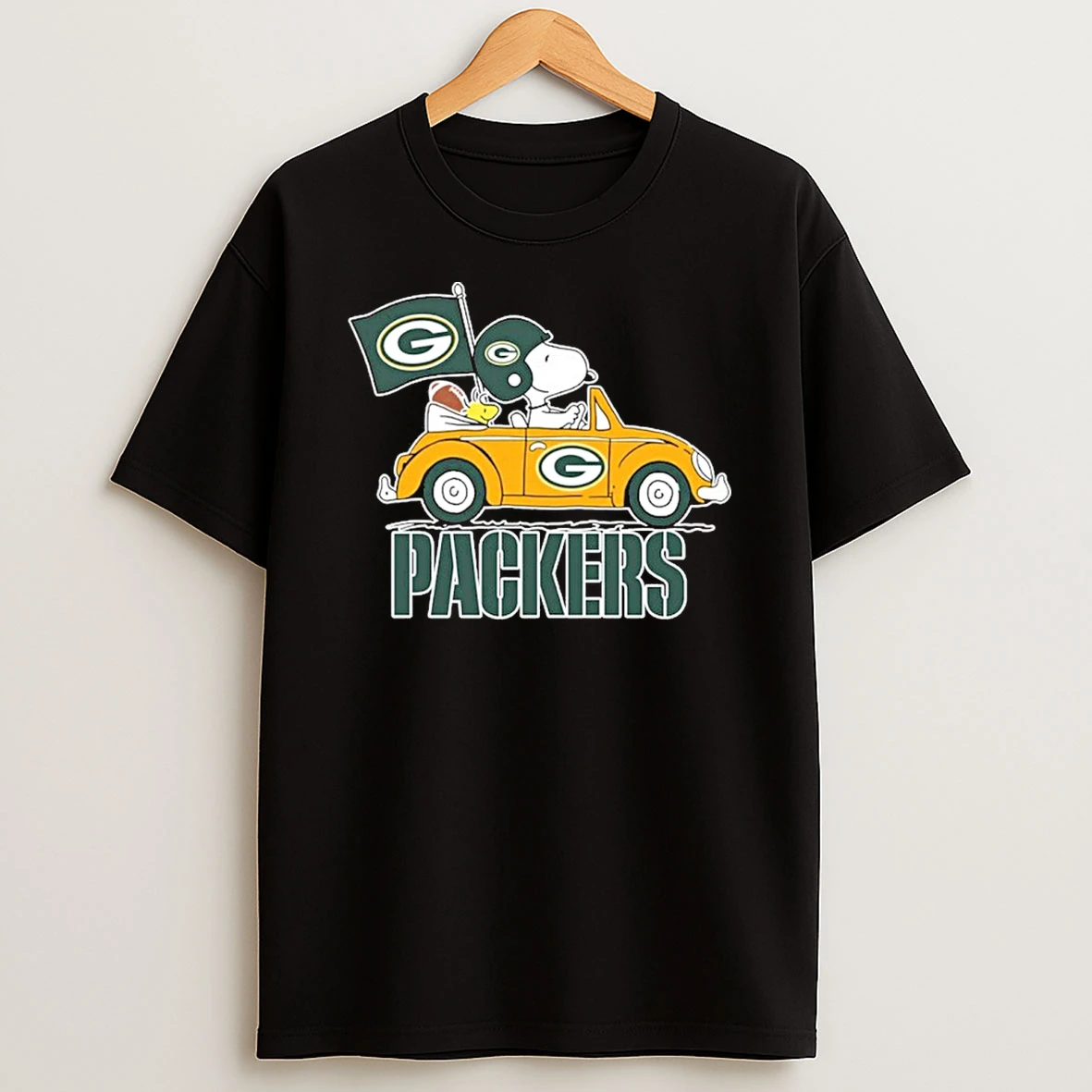 Classic Green Bay Packers Football X Snoopy Drive Car T Shirts