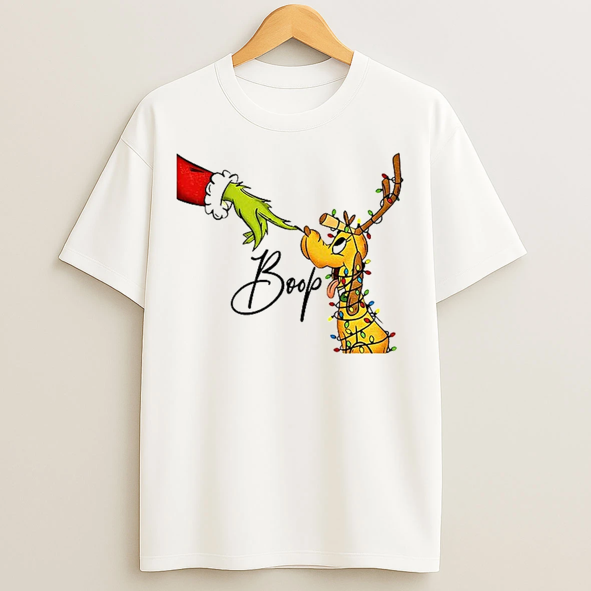 Classic Grinch Boop Reindeer Dog Christmas T Shirts