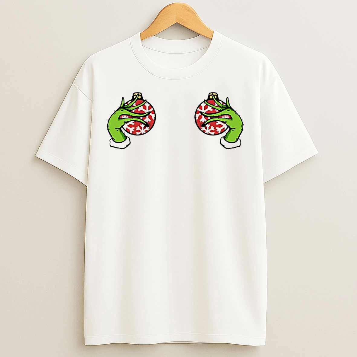 Classic Grinch Christmas Boobie T Shirts