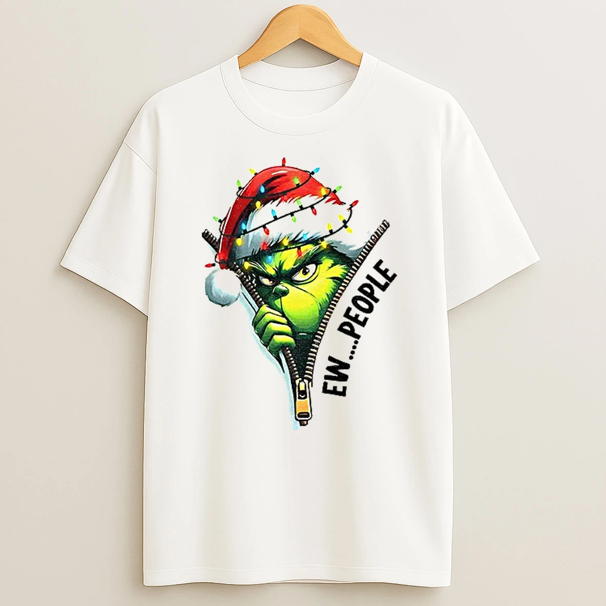 Classic Grinch Ew People Green Mean Guy Xmas T Shirts