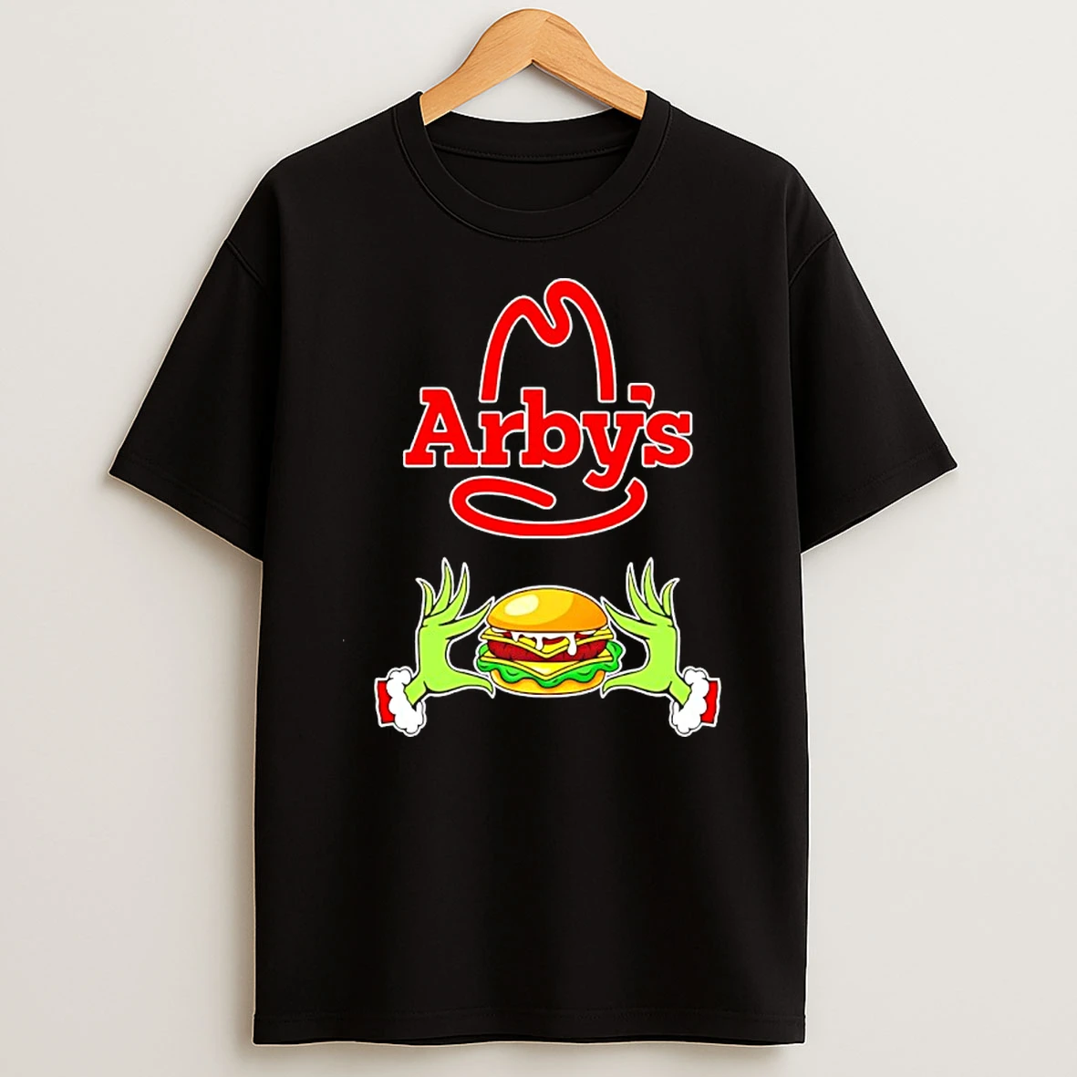 Classic Grinch Hand Love Arbys Christmas 2025 T Shirts