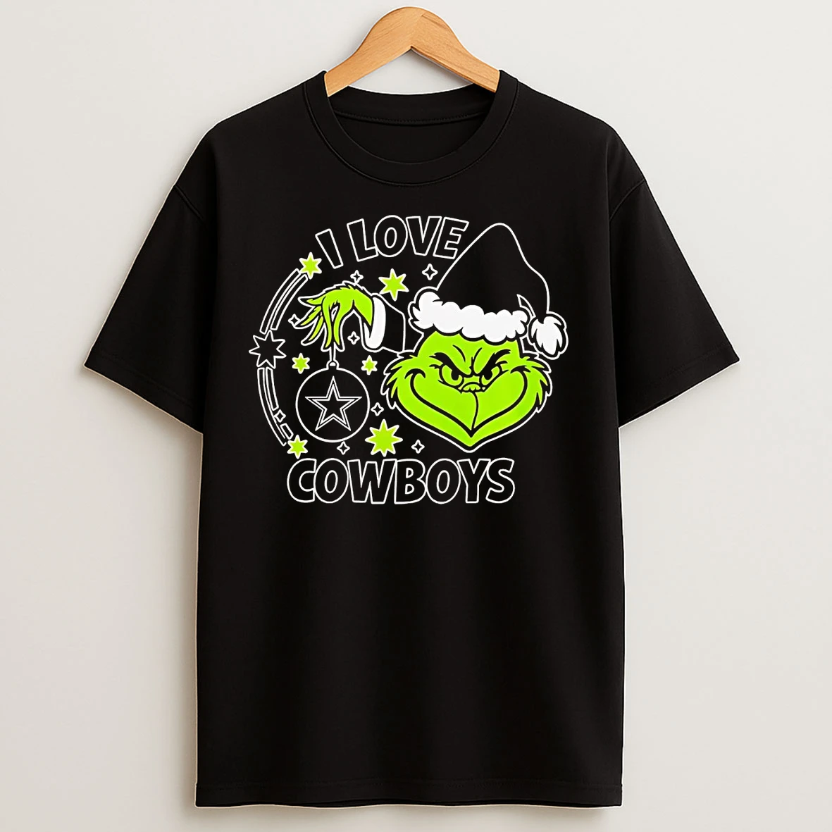 Classic Grinch I Love Dallas Cowboys Christmas T Shirts
