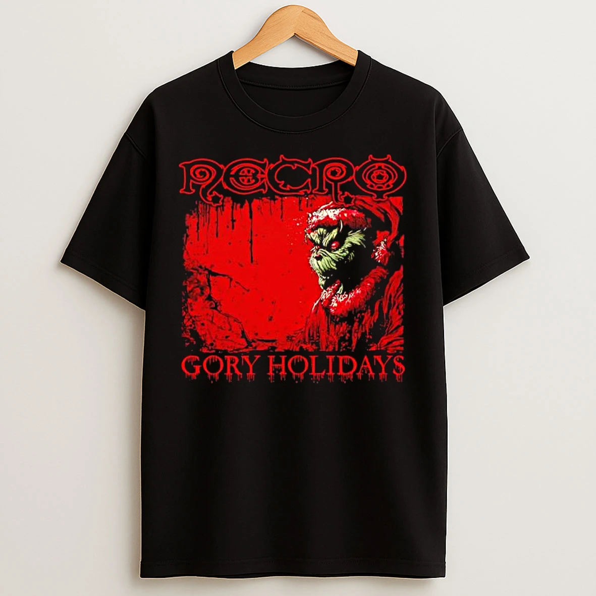Classic Grinch Necro Gory Holiday T Shirts