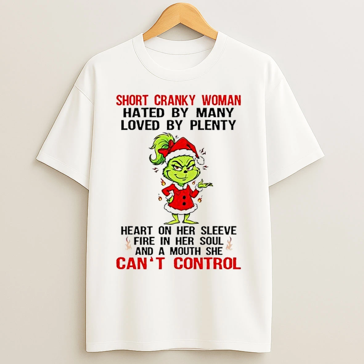 Classic Grinch Santa 2025 Short Cranky Woman Hated By Many Loved By Plenty T Shirts
