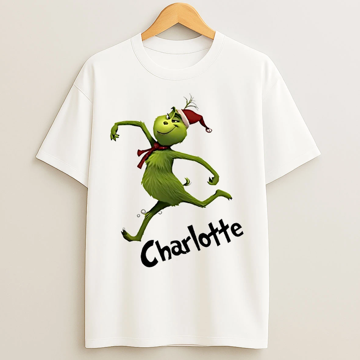 Classic Grinch Santa Hat Charlotte T Shirts