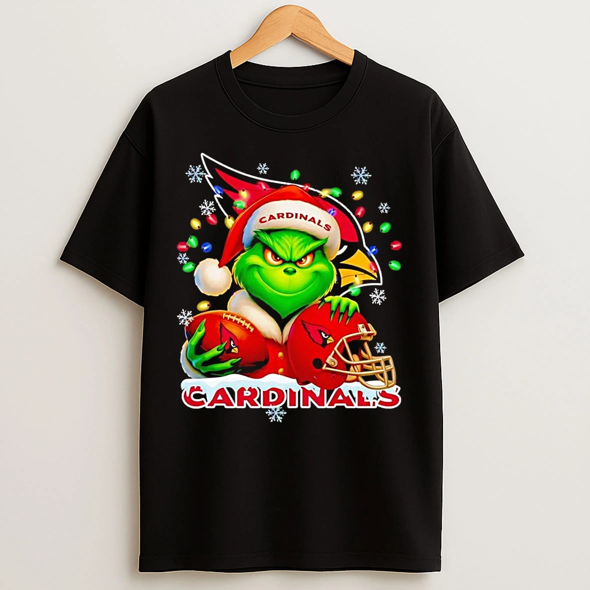 Classic Grinch St Louis Cardinals Christmas Light T Shirts
