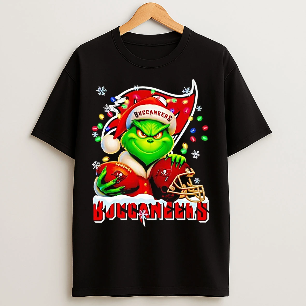 Classic Grinch Tampa Bay Buccaneers Christmas Light T Shirts