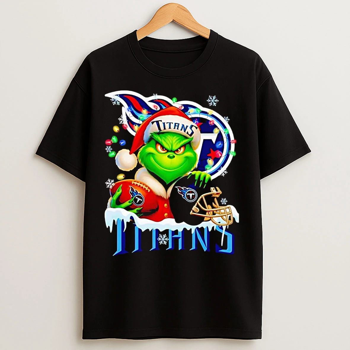 Classic Grinch Tennessee Titans Christmas Light T Shirts