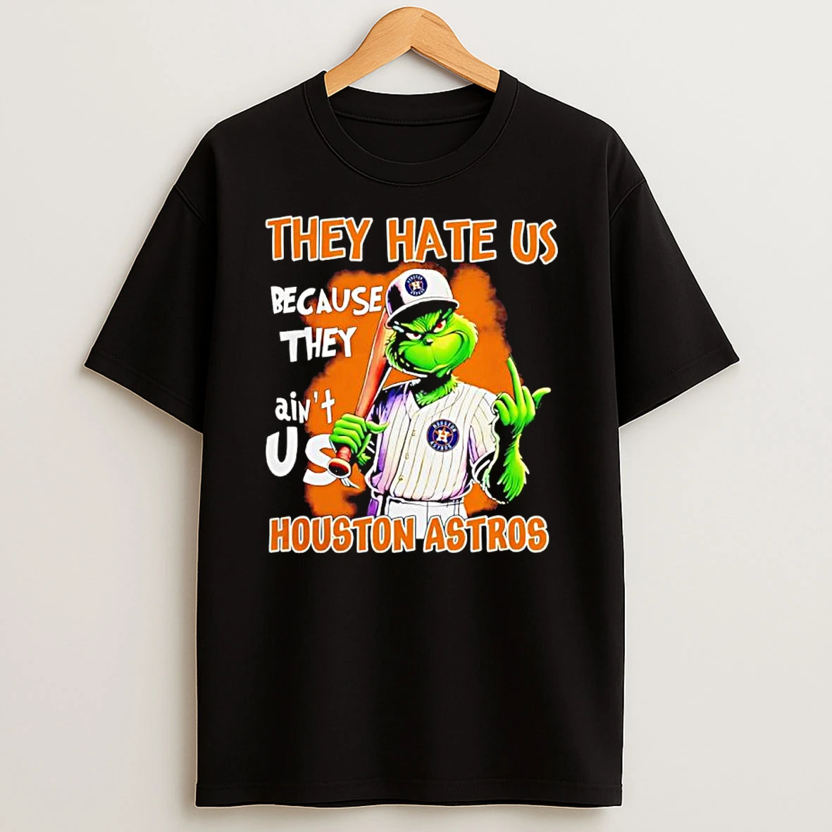 Classic Grinch They Hate Us Because Aint Us Houston Astros Christmas 25 T Shirts