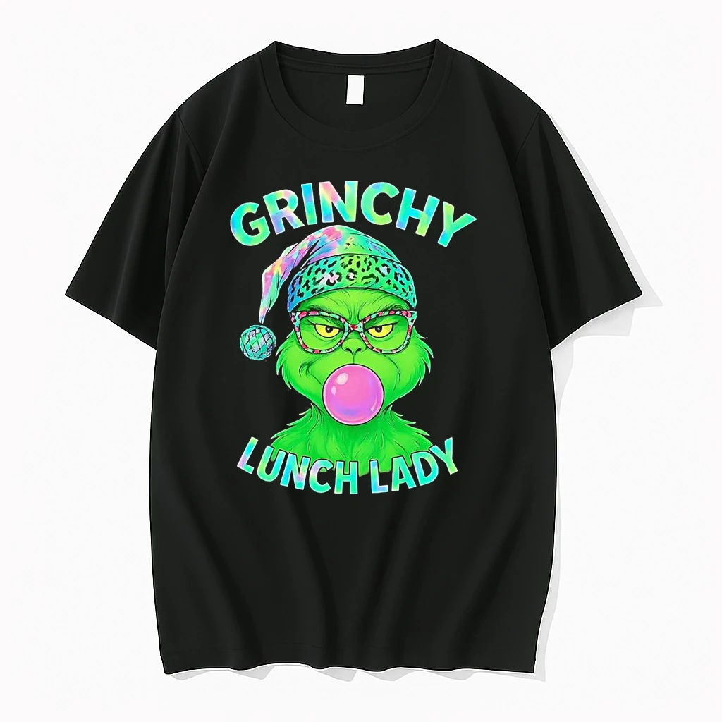 Classic Grinch Grinchy Lunch Lady Christmas T Shirts