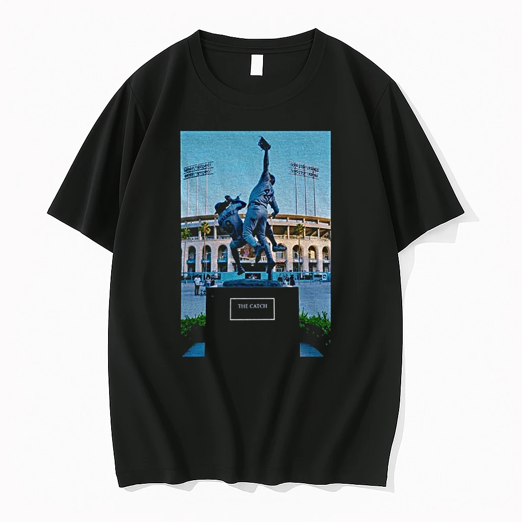 Classic Hernandez And Pages The Catch Dodgers World Series Photo T Shirts