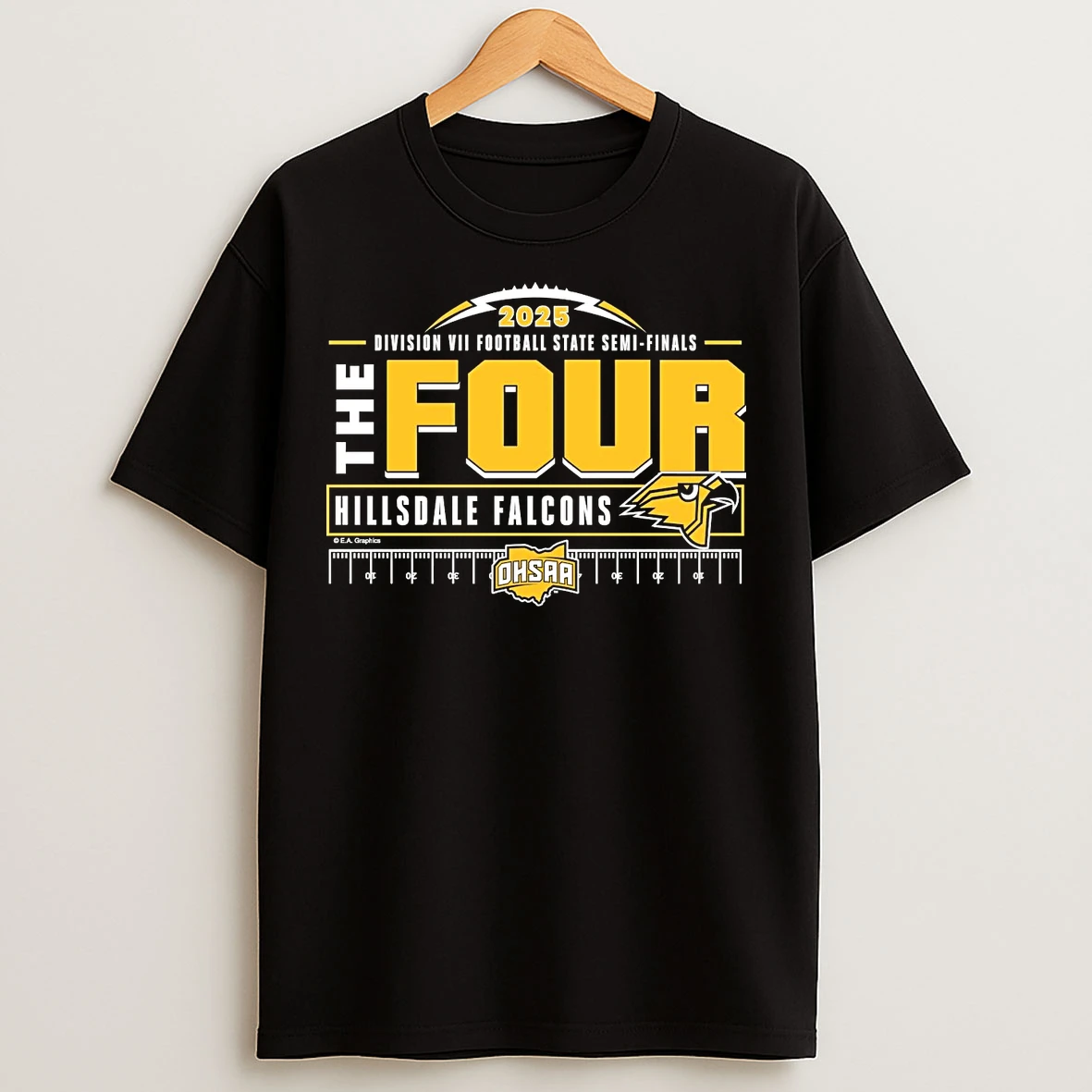 Classic Hillsdale Falcons The Four 2025 Division 7 Football State Semifinals T Shirts