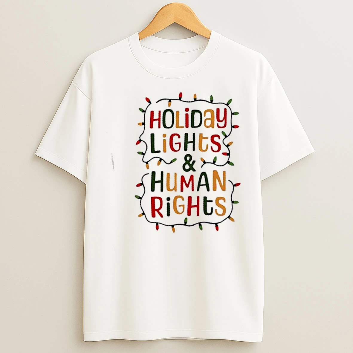 Classic Holiday Lights And Human Rights Christmas Gift T Shirts