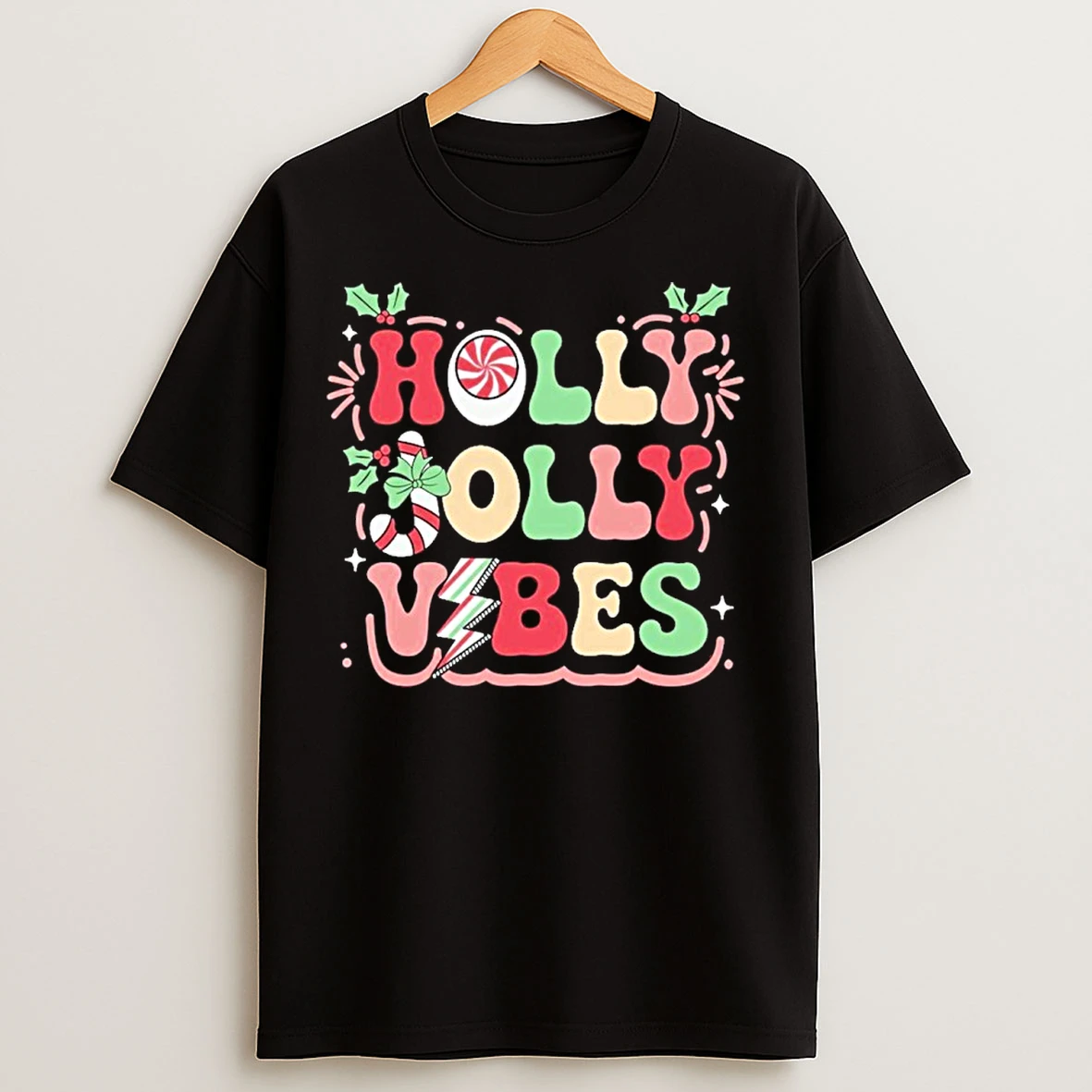 Classic Holly Jolly Vibes Christmas T Shirts