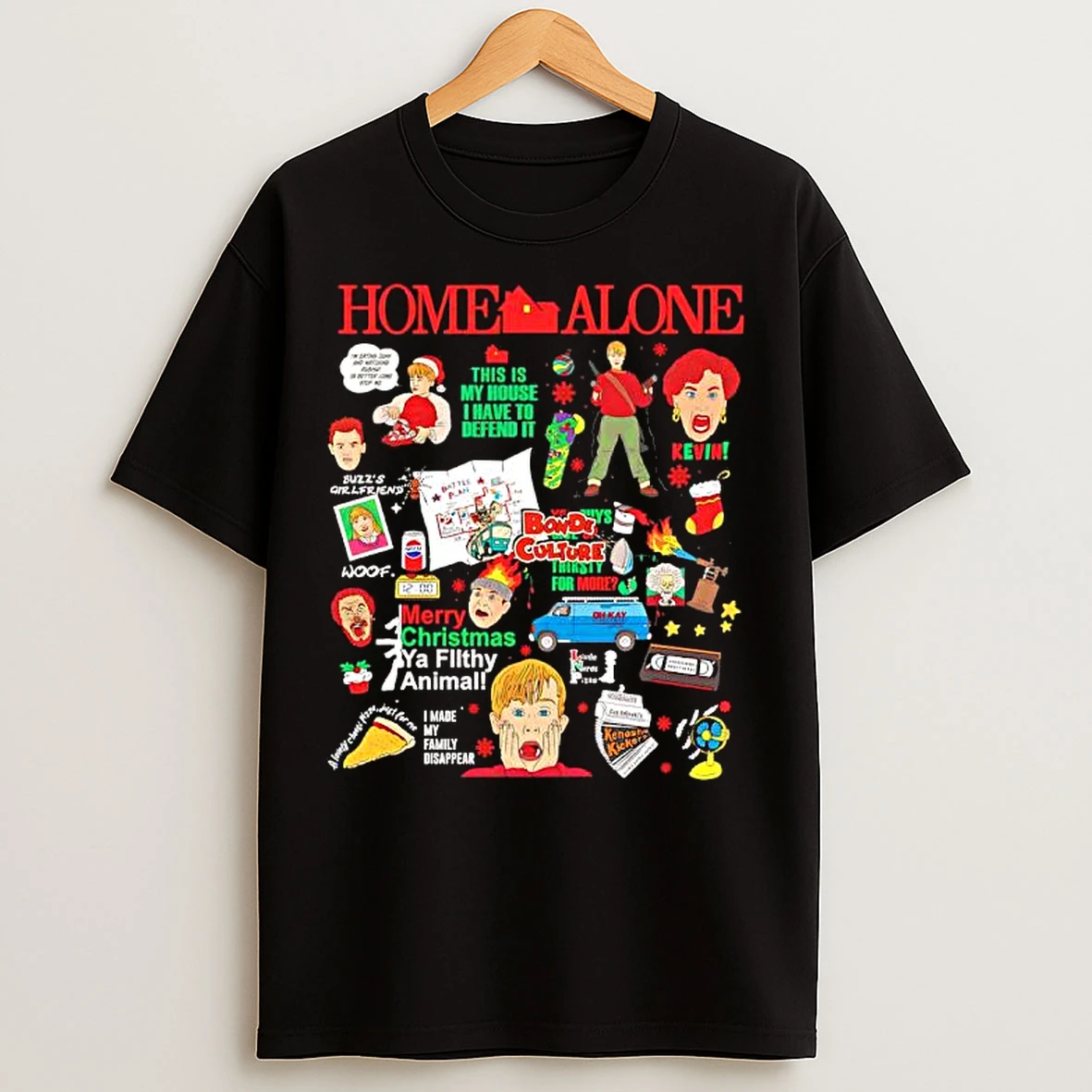 Classic Home Alone Merry Christmas Ya Filthy Animal T Shirts