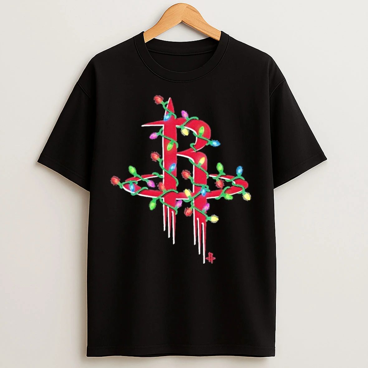 Classic Houston Rockets Logo Light Christmas T Shirts