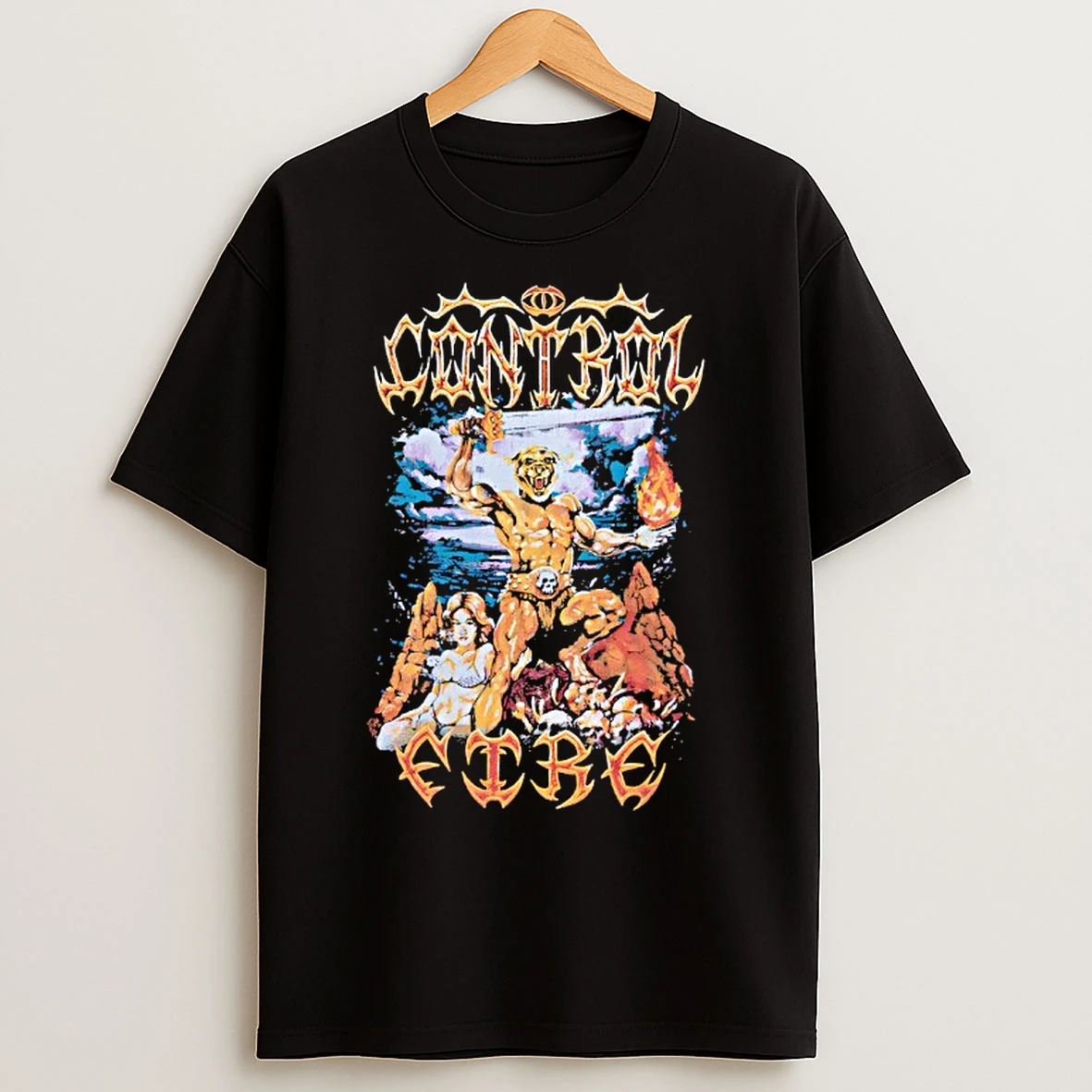 Classic I Control Fire Washed T Shirts