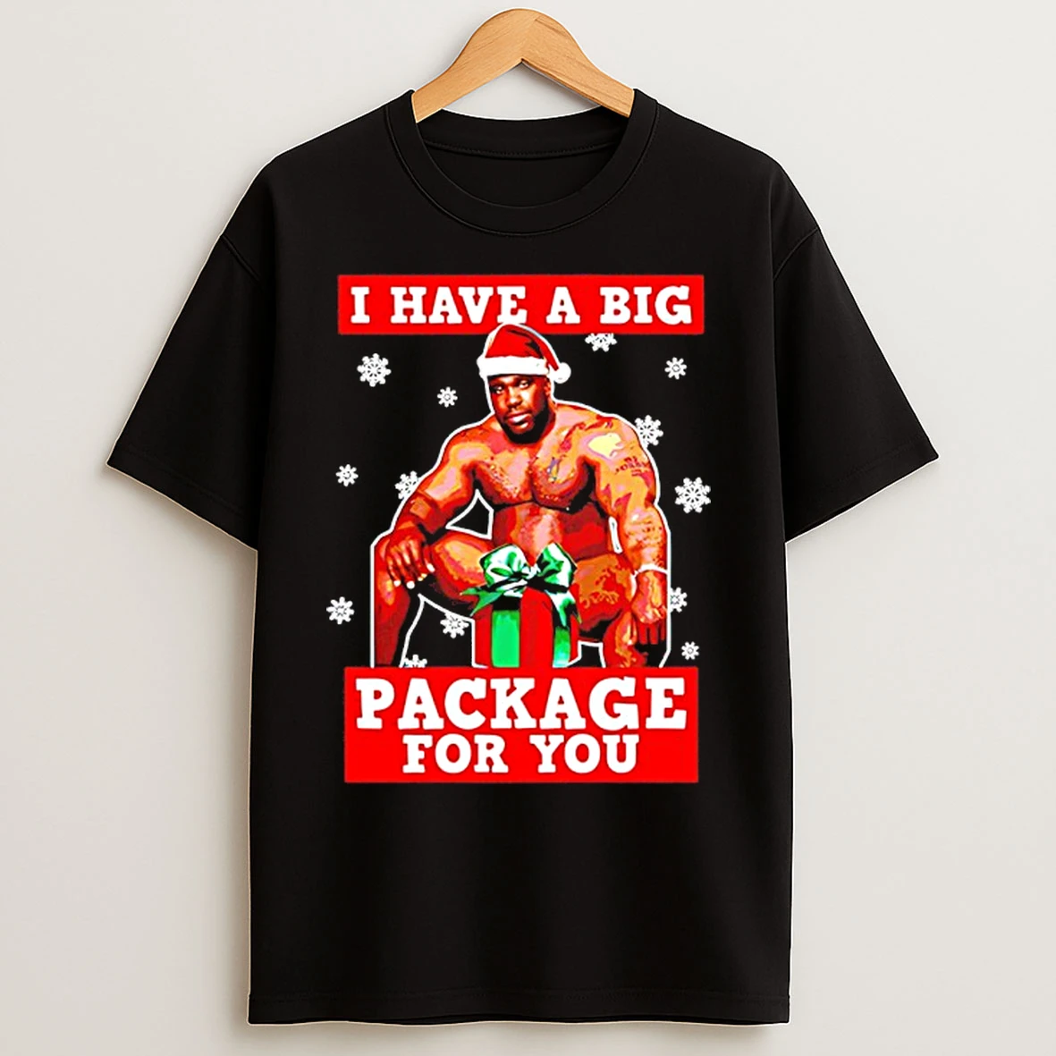 Classic I Have A Big Package For You Barry Sitting Inappropriately Christmas T Shirts
