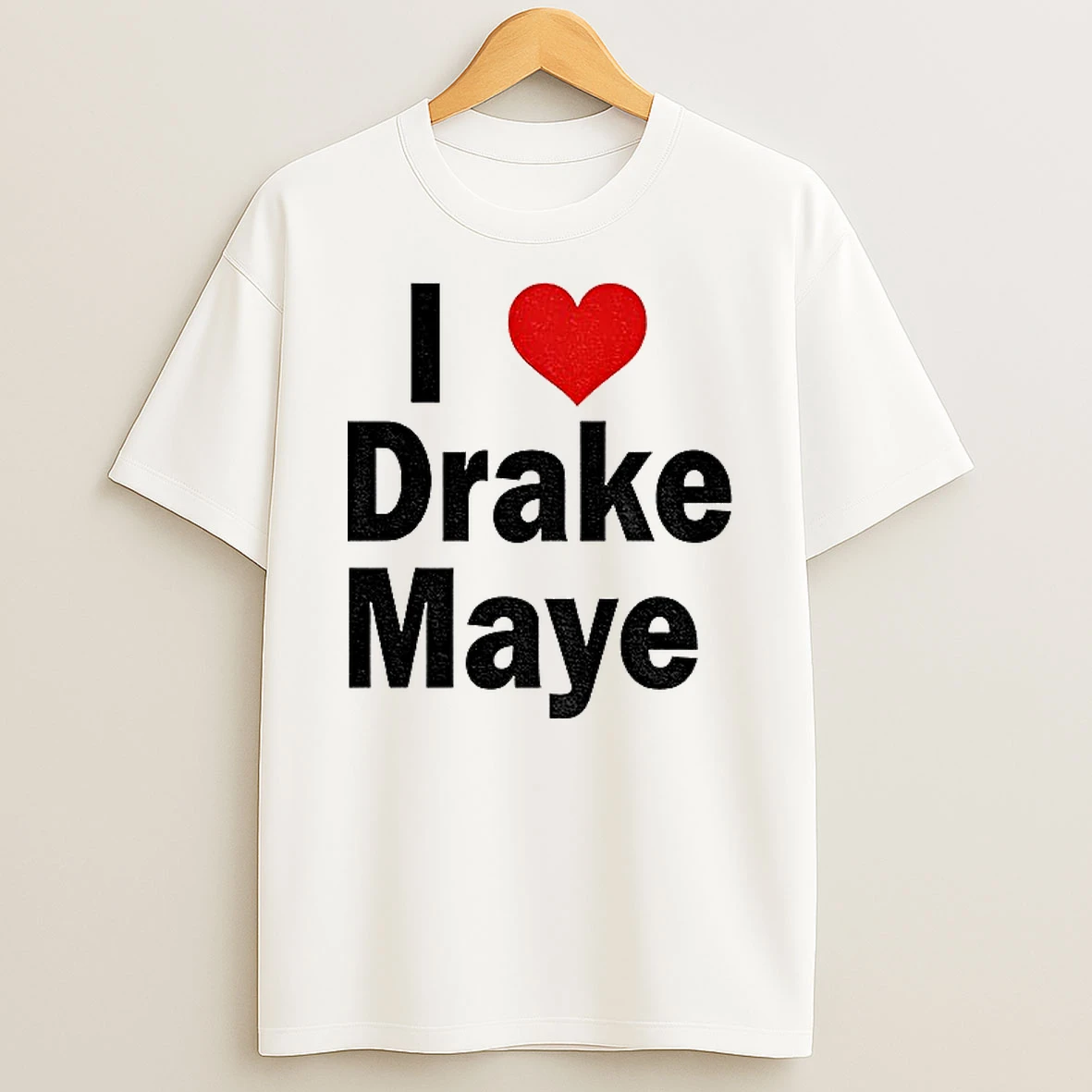 Classic I Love Drake Maye Red Heart T Shirts