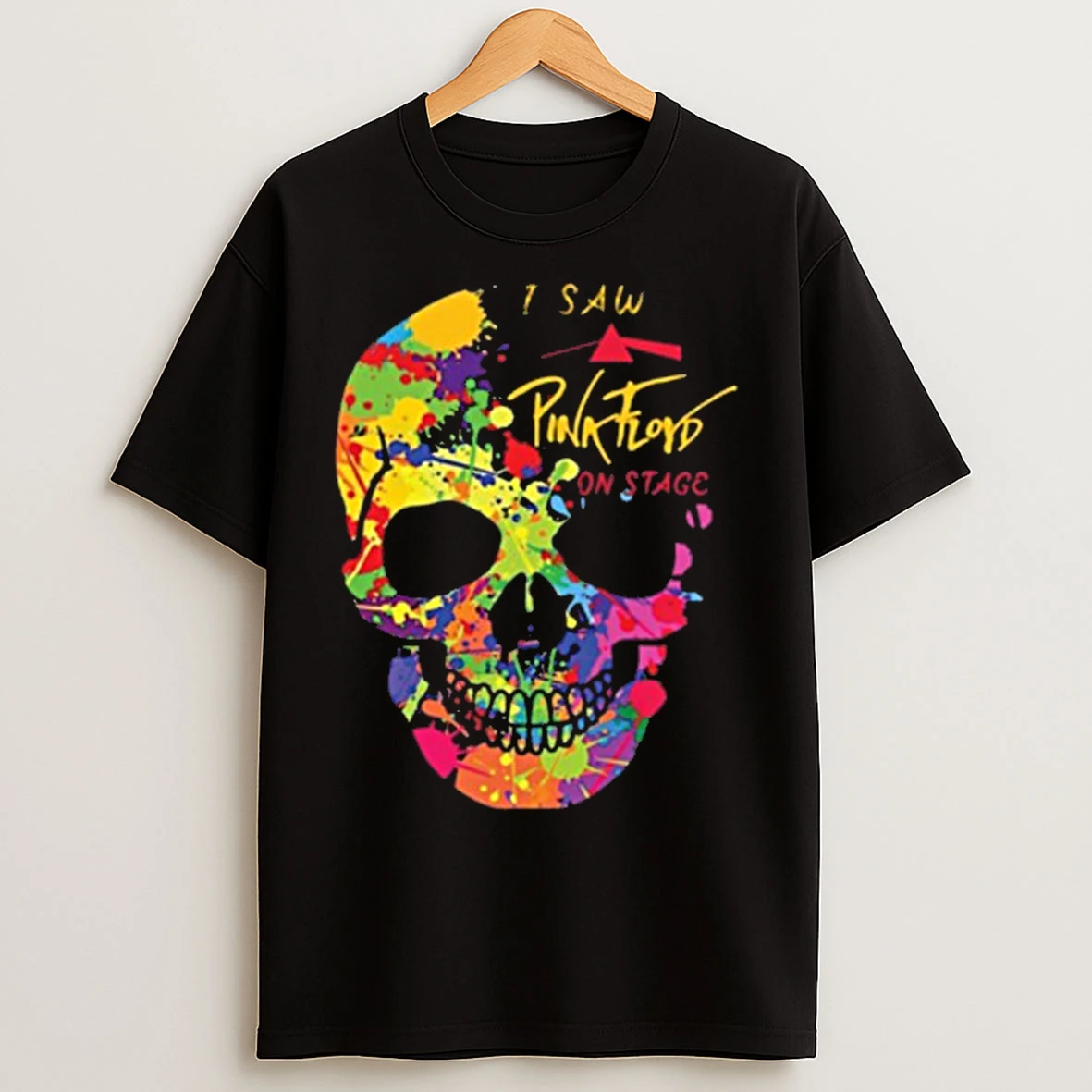 Classic I Saw Pink Floyd On Stage Skull T Shirts