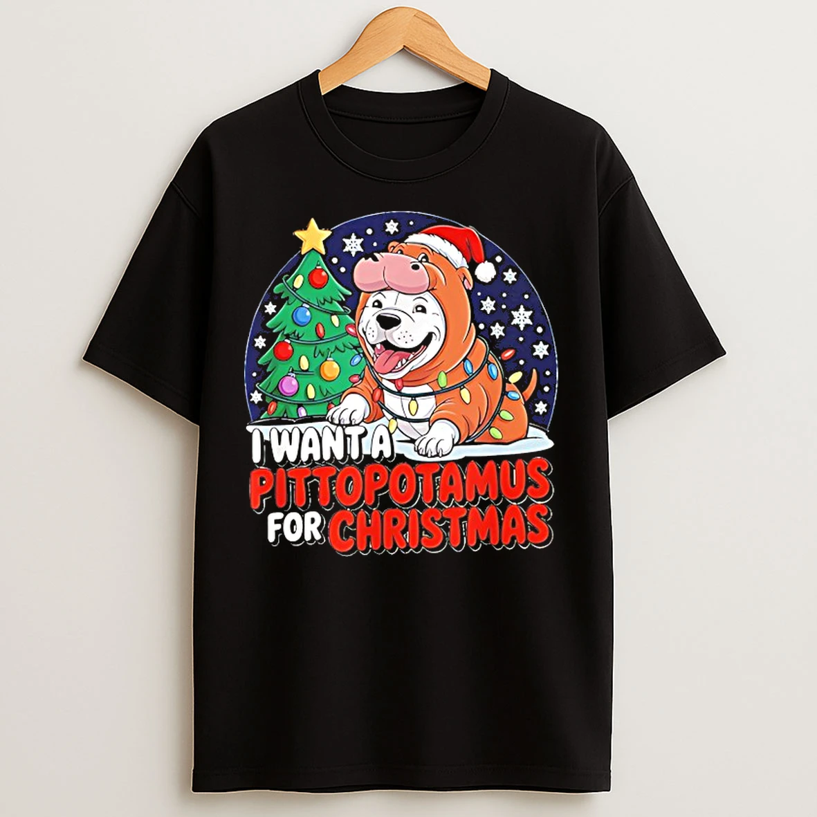 Classic I Want A Pittopotamus For Christmas T Shirts