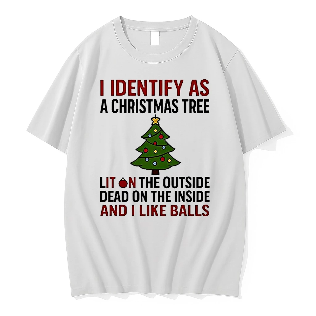 Classic I Identify As A Christmas Tree Lit On The Outside Dead On The Inside And I Like Ball T Shirts