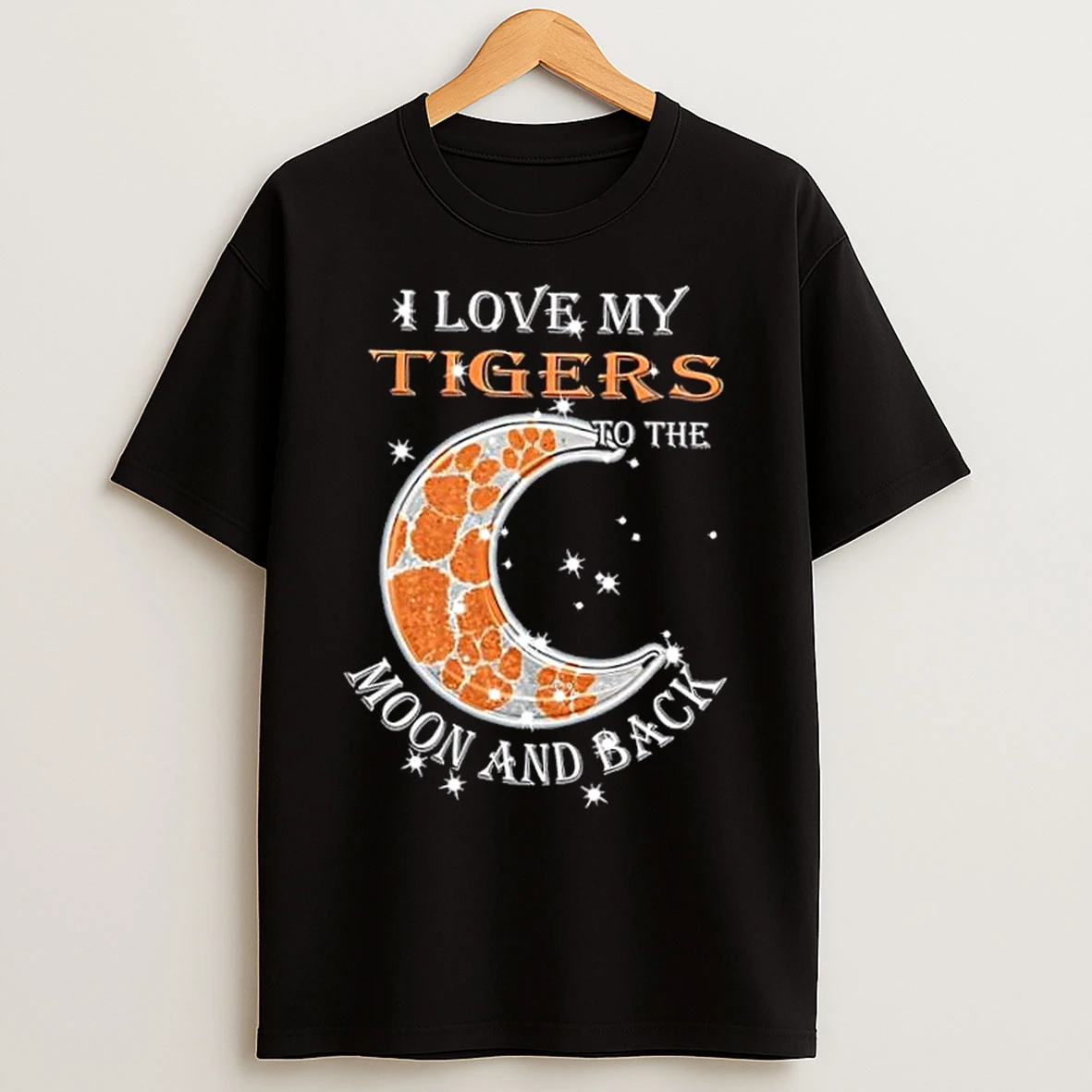 Classic I Love My Clemson Tigers To The Moon And Back T Shirts