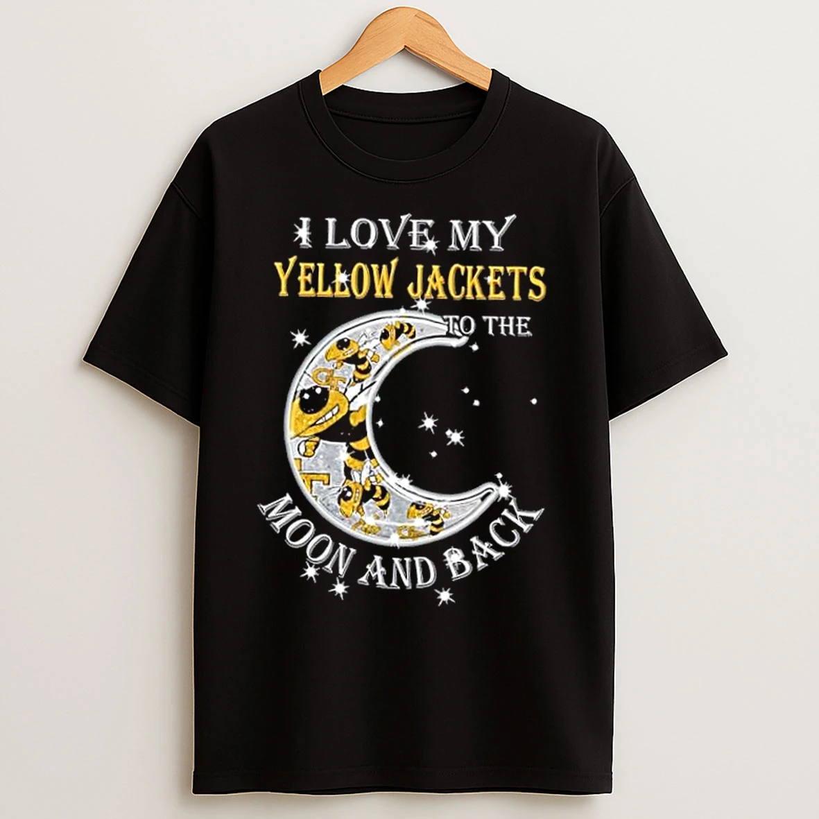 Classic I Love My Georgia Tech Yellow Jackets To The Moon And Back T Shirts
