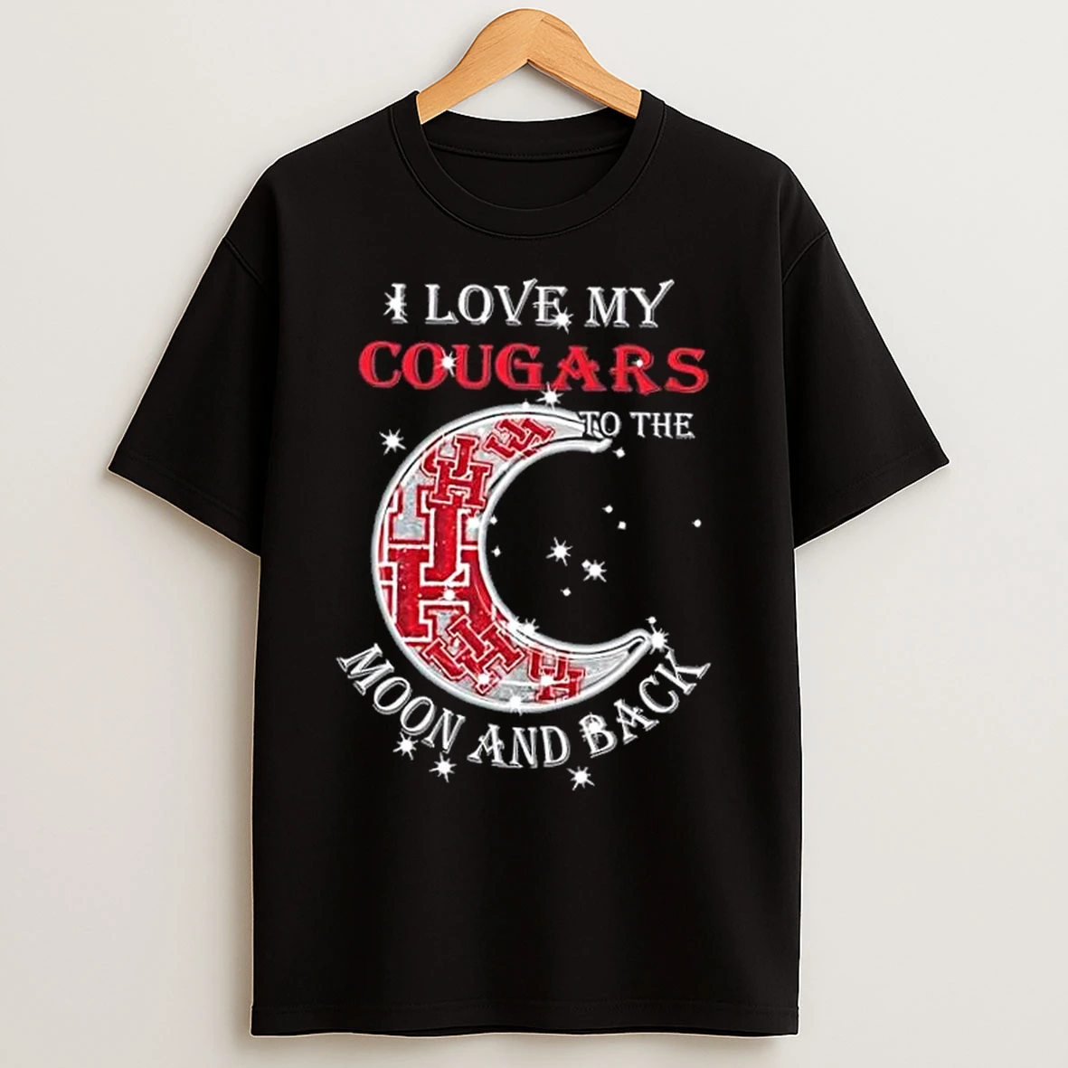 Classic I Love My Houston Cougars To The Moon And Back T Shirts