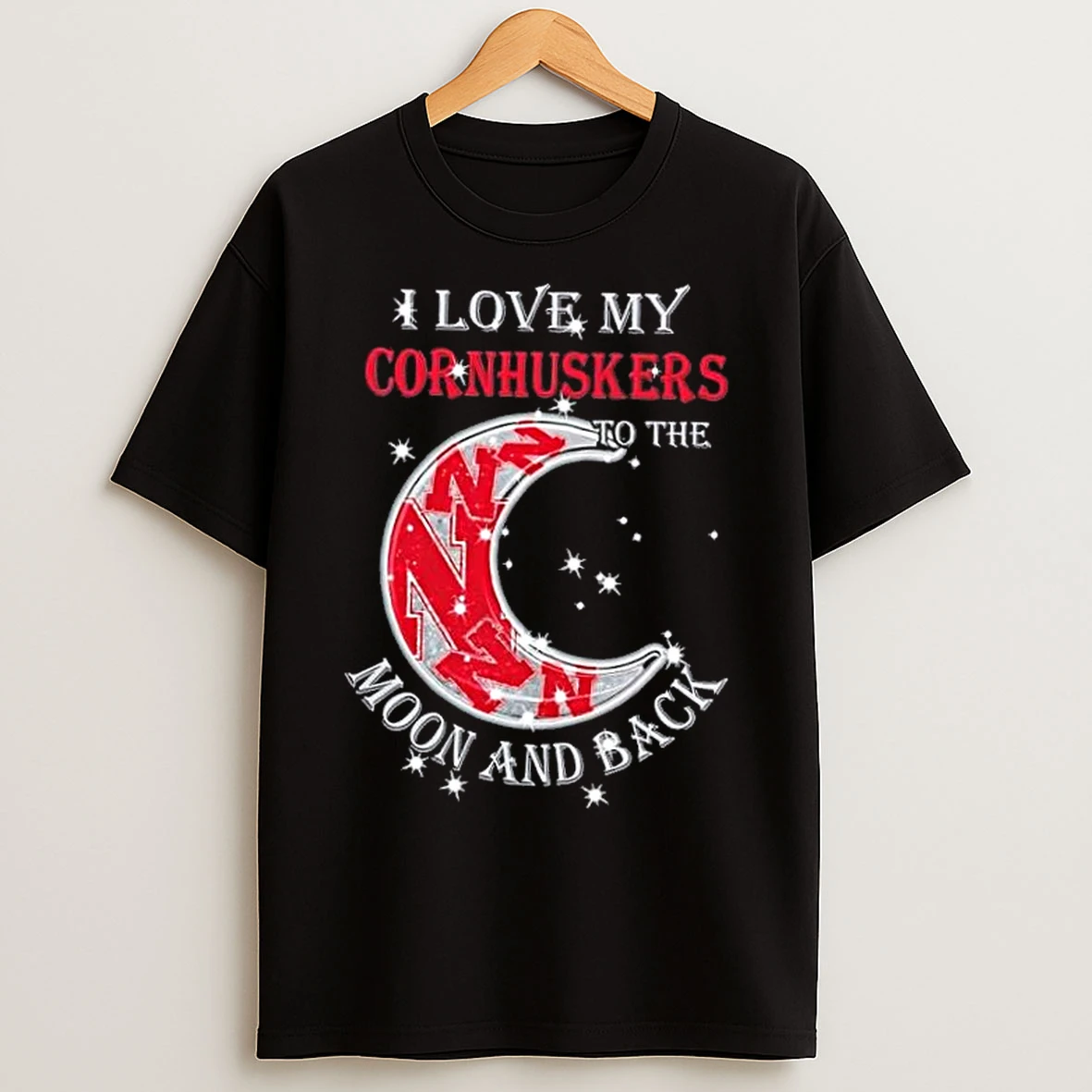 Classic I Love My Nebraska Cornhuskers To The Moon And Back T Shirts