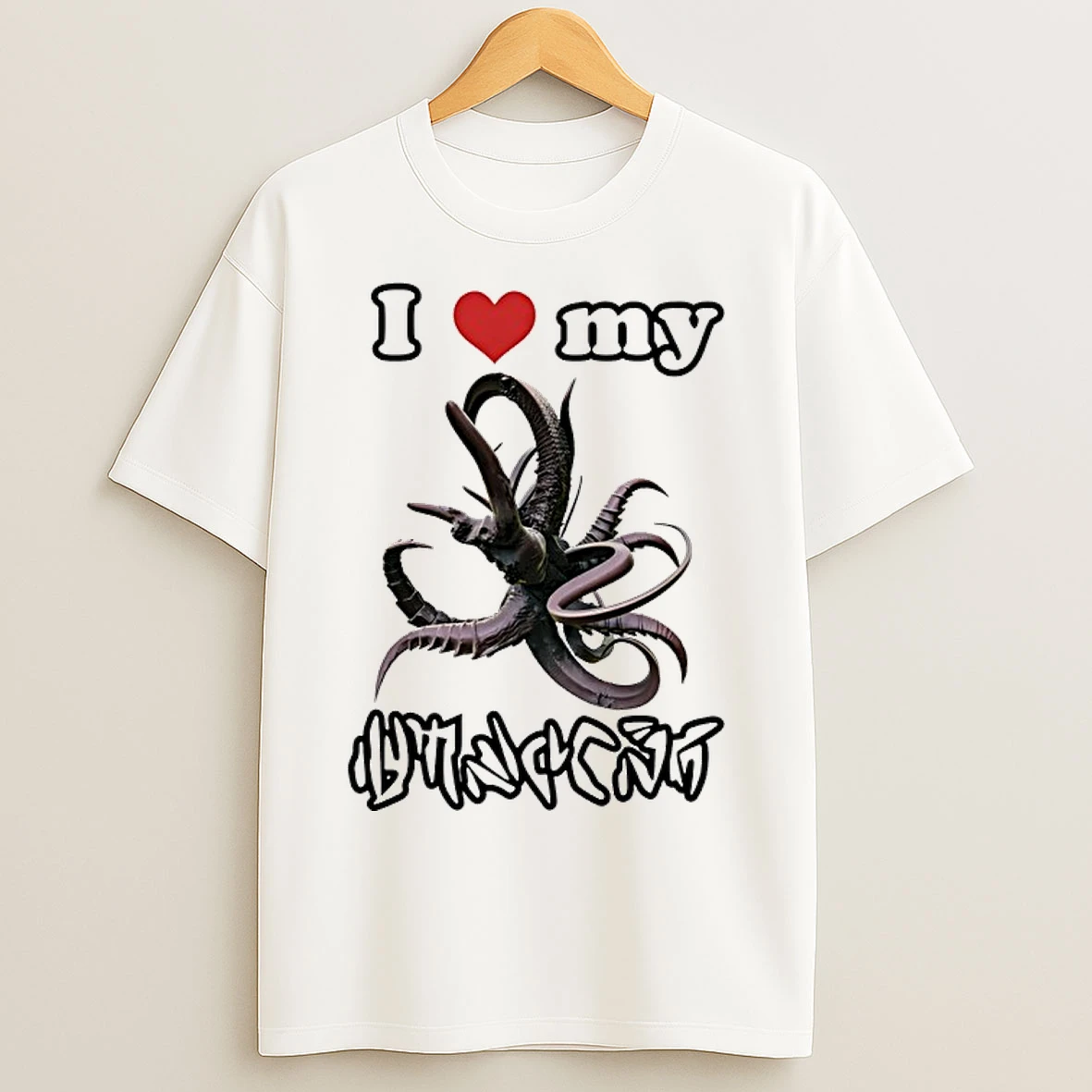 Classic I Love My Alien Tentacle Tendril T Shirts