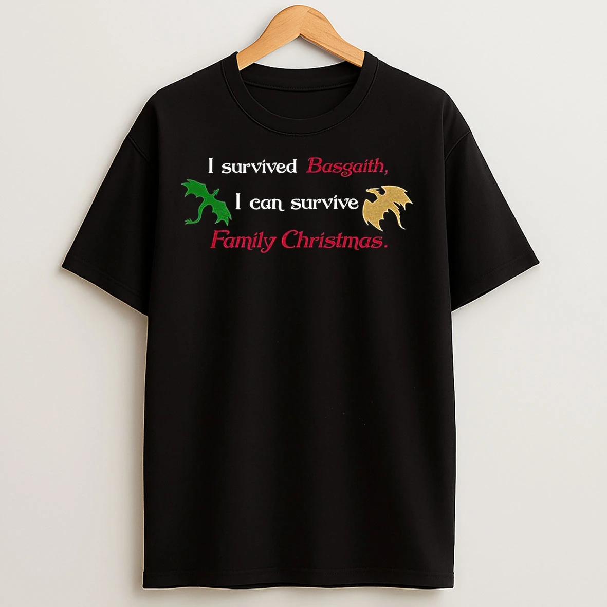 Classic I Survived Basgiath I Can Survive Family Christmas T Shirts