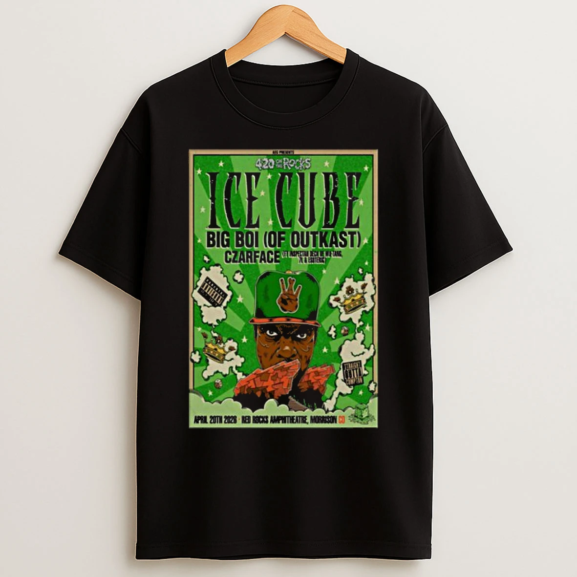 Classic Ice Cube Red Rocks Show On Apr 20 2026 T Shirts