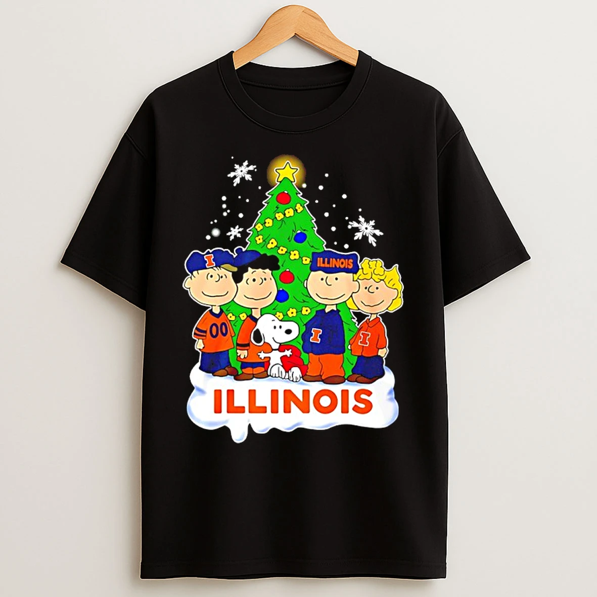 Classic Illinois Fighting Illini Snoopy And The Peanuts Christmas 2025 T Shirts