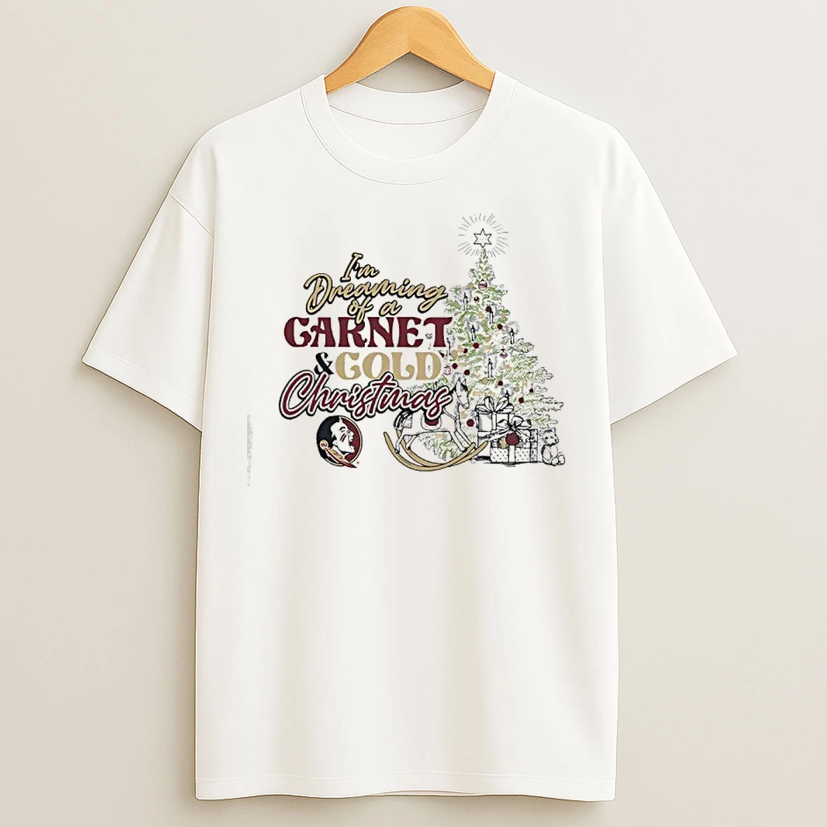 Classic Im Dreaming Of A Garnet Gold Christmas Florida State University T Shirts