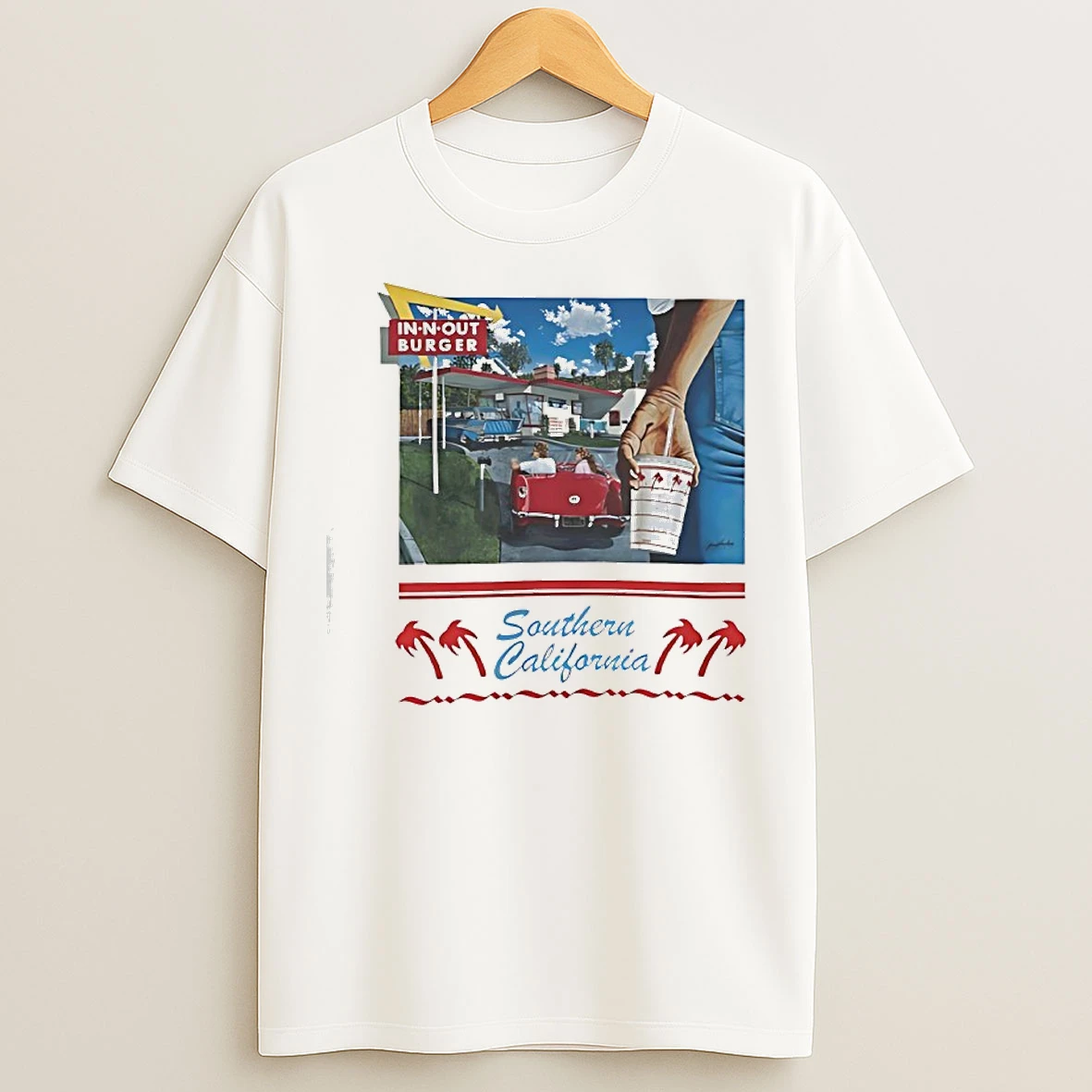Classic In N Out Burger Southern California Vintage 1990 T Shirts