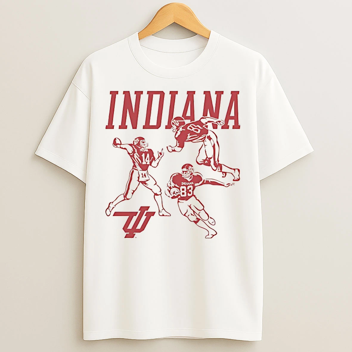 Classic Indiana Football 1983 Flying Iu Logo T Shirts