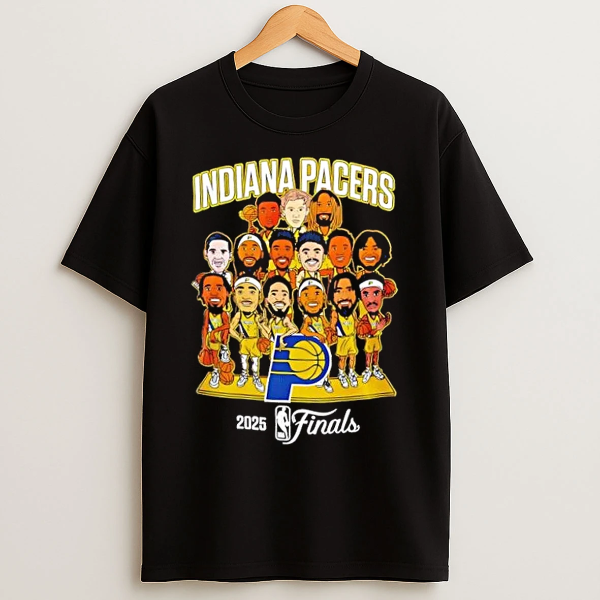 Classic Indiana Pacers 2025 Nba Finals Caricature T Shirts