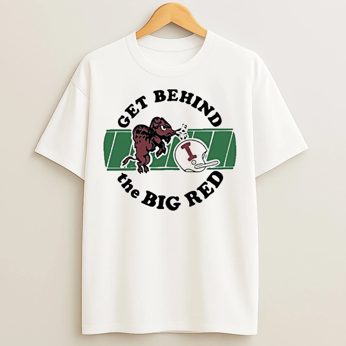 Classic Indiana University Football Get Behind The Big Red T Shirts