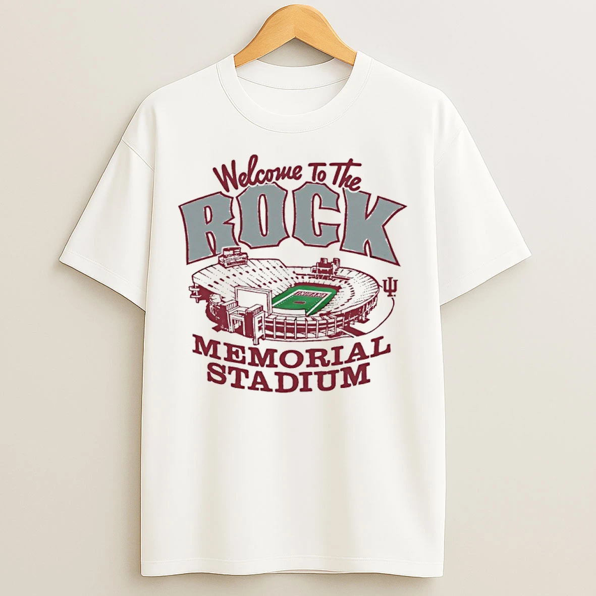 Classic Indiana University Welcome To The Rock Memorial Stadium T Shirts