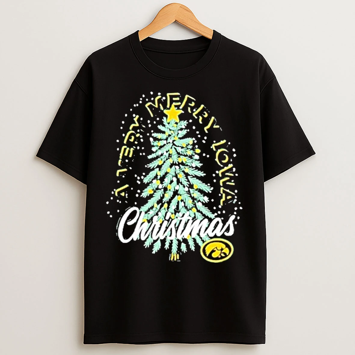 Classic Iowa Hawkeyes Christmas Tree Holiday T Shirts